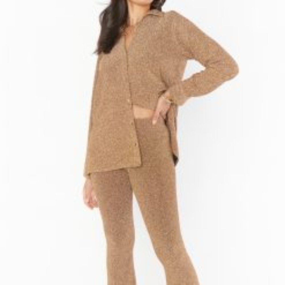 Bam Bam Bell Pant Bellbottoms in Gold Shimmy Shine